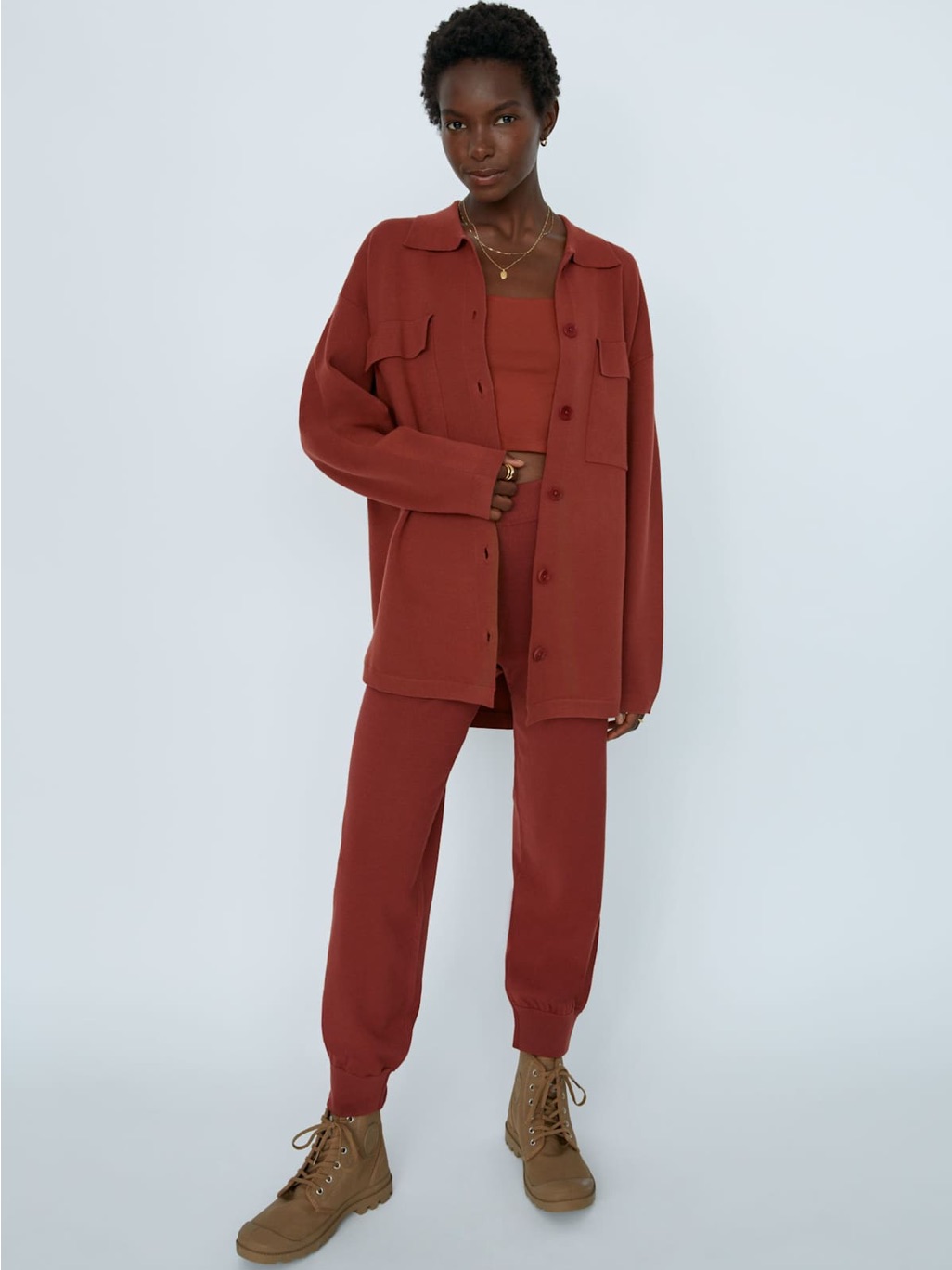 Wilfred Free Aritzia Ronnie Sweater In Rich Copper Size Xs